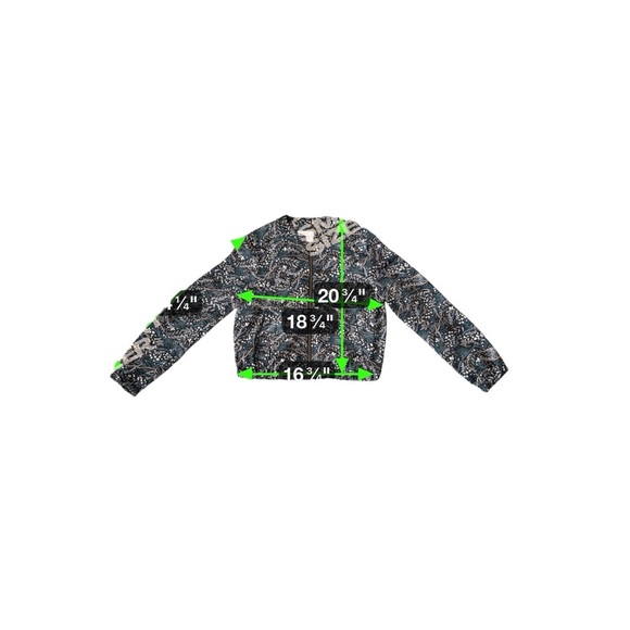 LOFT floral print spring jacket silver zip-up pockets size S - Picture 5 of 8